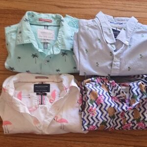 Mens Tropical Print Shirt Set Size Small